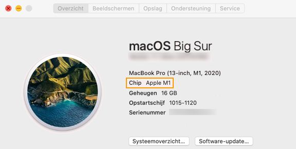 Achterhalen welke chip je Mac gebruikt