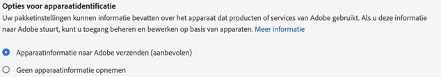 Opties voor apparaatidentificatie