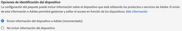 Opciones de identificación de dispositivos