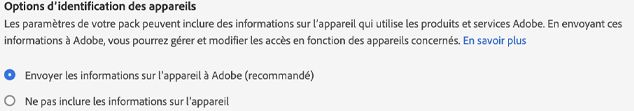 Options d’identification des appareils