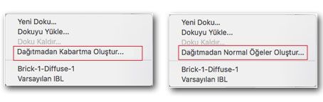 Photoshop Dağıtmadan kabartma/normal öğeler oluşturma
