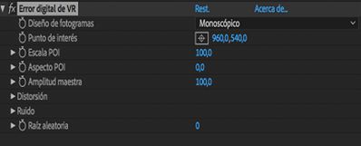 Opciones de Error digital de VR