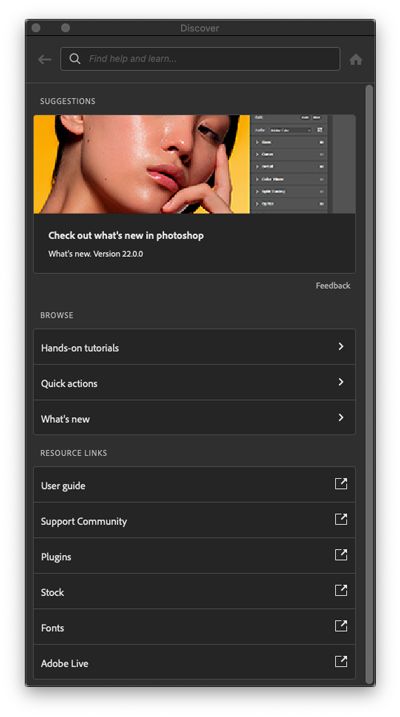Photoshop 发现面板