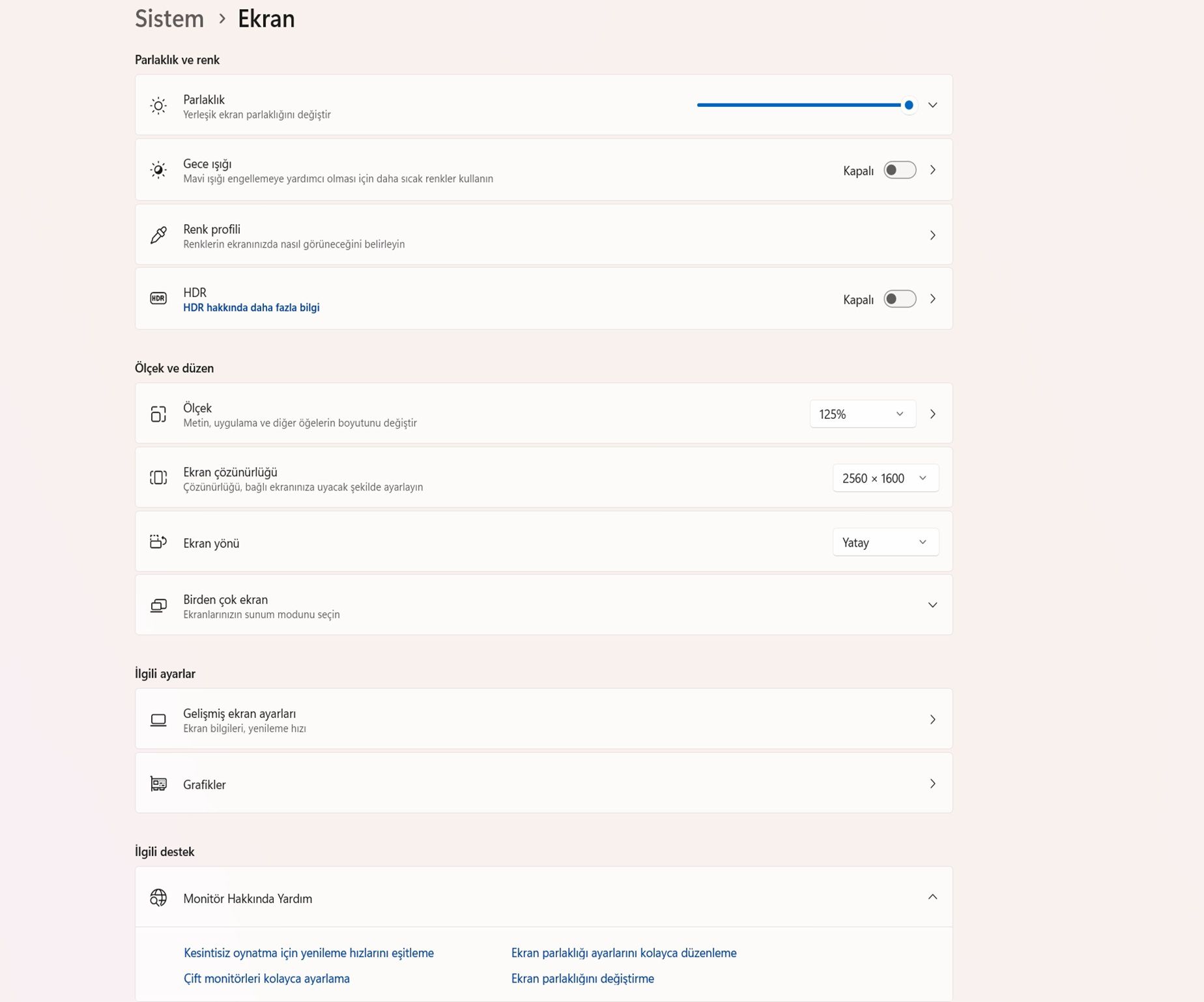 Görüntüleme iletişim kutusunu gösteren bir ekran görüntüsü