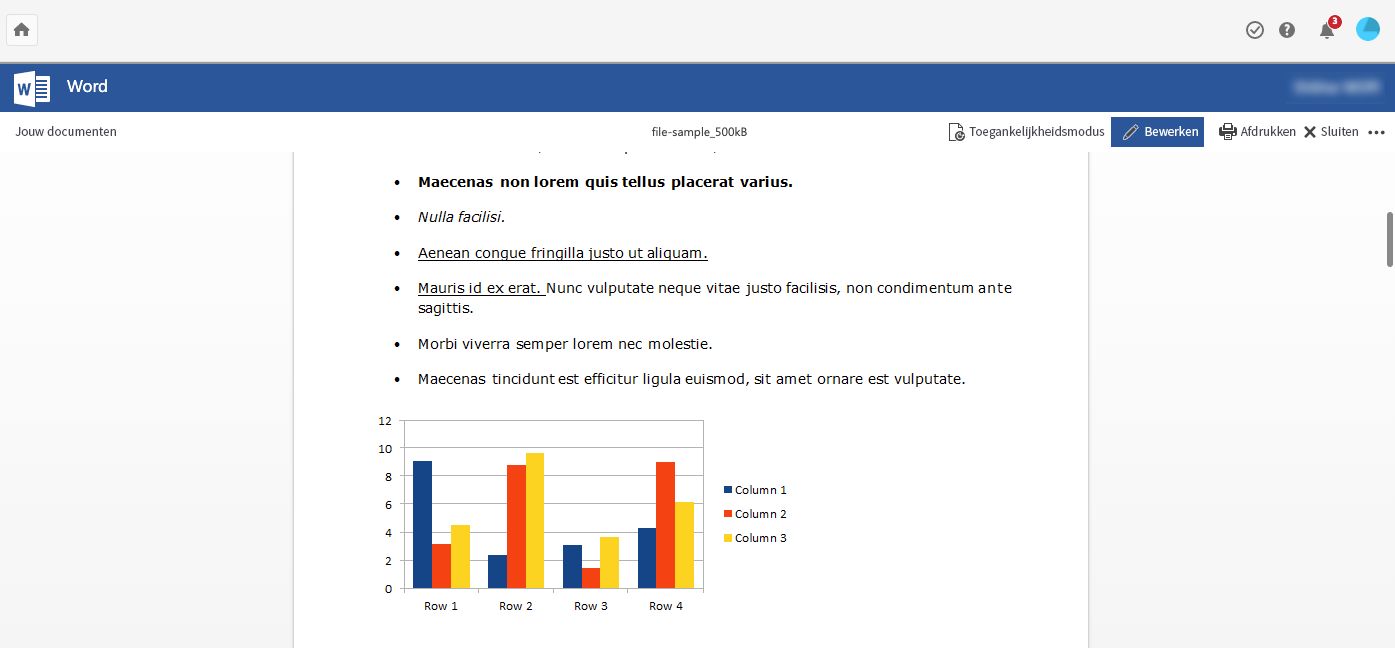 Een voorvertoning van documenten bekijken in MS Office 365