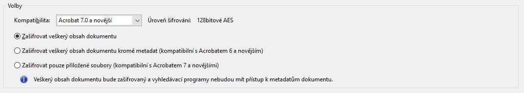Možnosti Kompatibility PDF