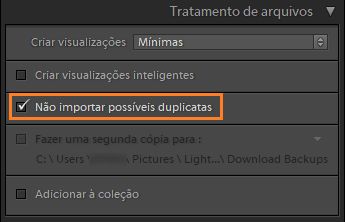Não importar possíveis duplicatas