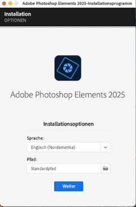 Installationsprogramm für Photoshop Elements 2024