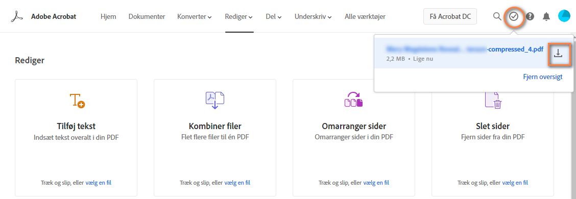 Download den komprimerede fil