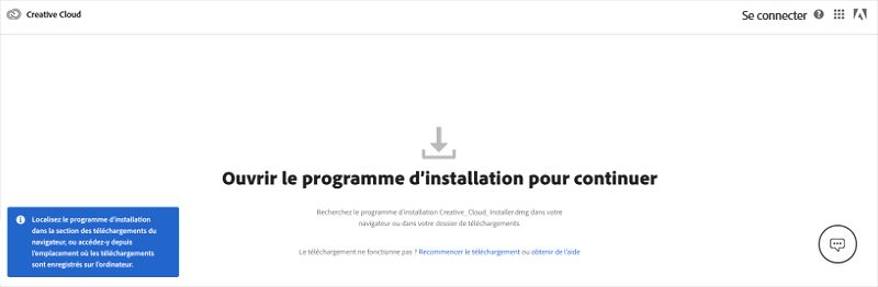 Téléchargement de l’application de bureau Creative Cloud