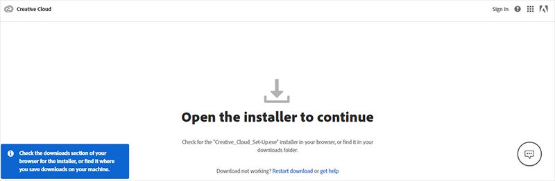 Завантаження програми Creative Cloud для настільних ПК