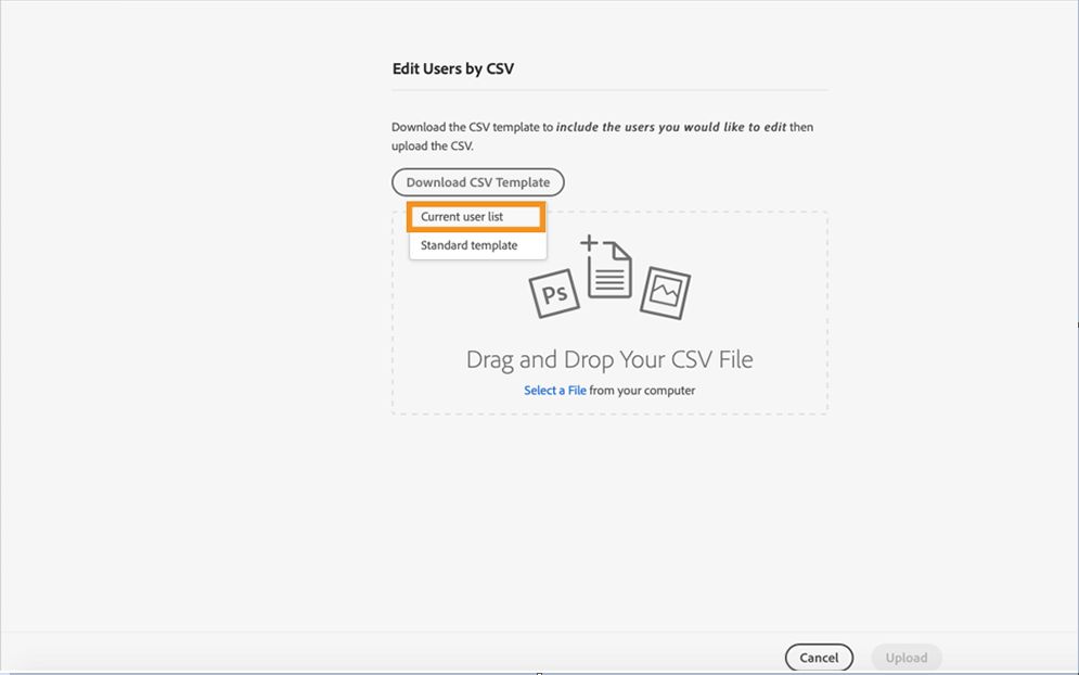 aktuális felhasználói lista letöltése