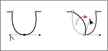 Photoshop – Egyengetett sarokpont átalakítása sarokponttá