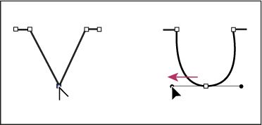 Konwertowanie punktów gładkich na punkty narożne i odwrotnie w programie Photoshop