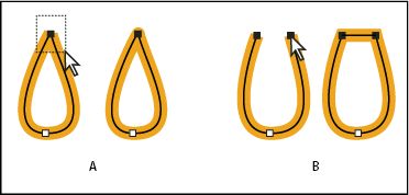 Illustrator での端点の連結