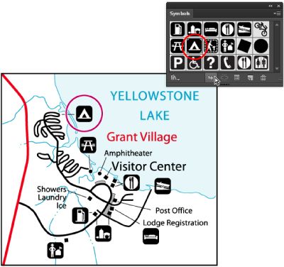 عمل فني بمثيلات رمز