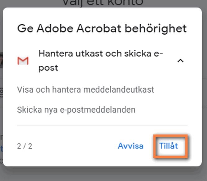 Behörighet att skapa ett e-postutkast