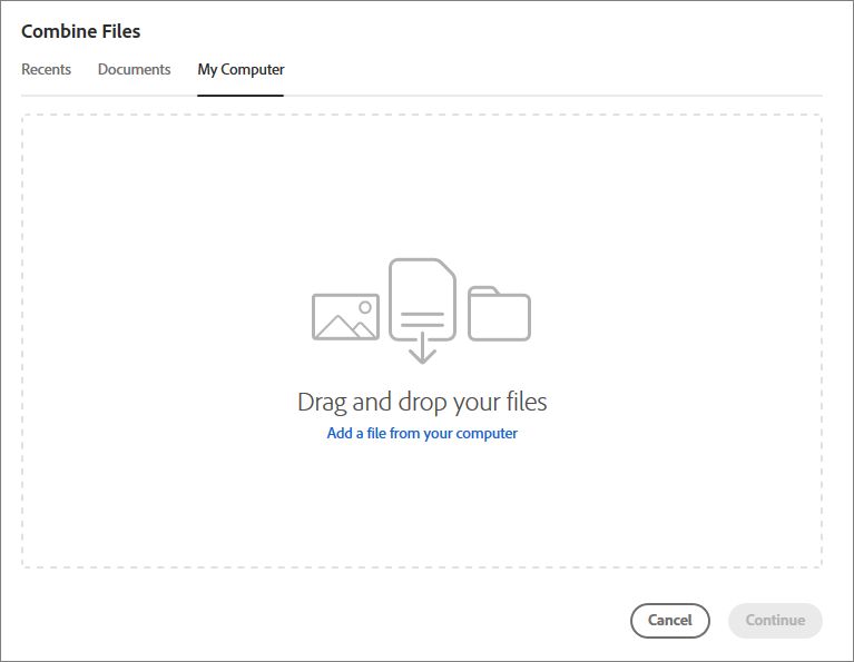 Vælg en fil fra din computer