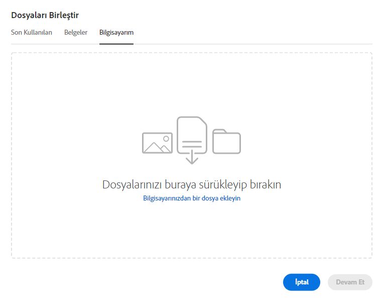 Bilgisayarınızdan bir dosya seçme