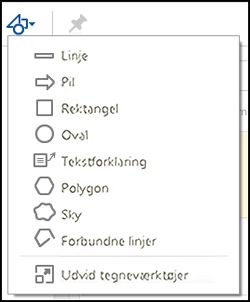 Menuen Tegneværktøjer i Acrobat