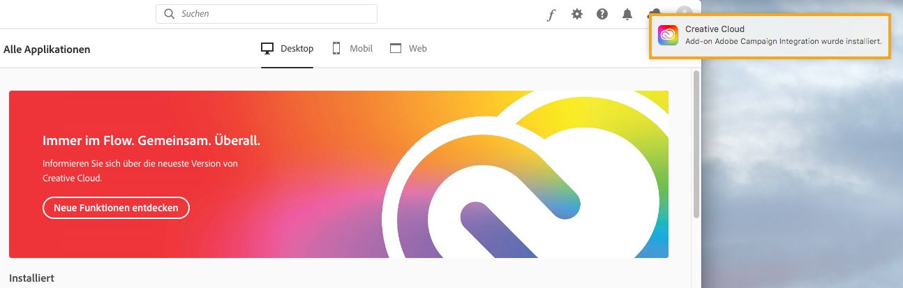 Adobe Campaign wurde installiert