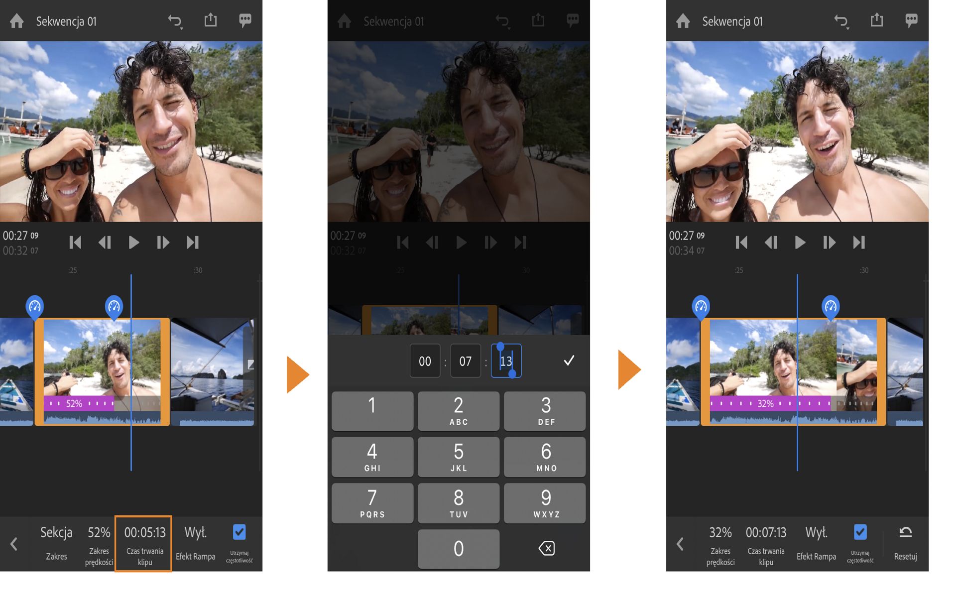 Dostosowanie czasu trwania