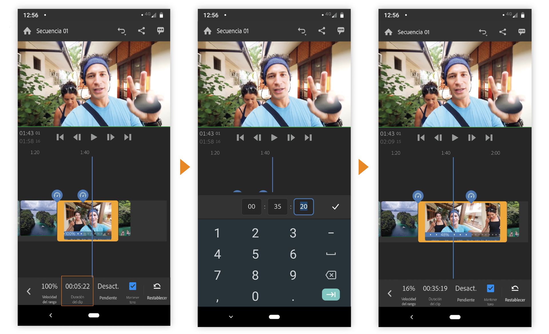 Ajustar la duración