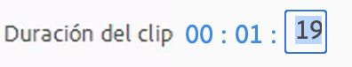 Duración del clip