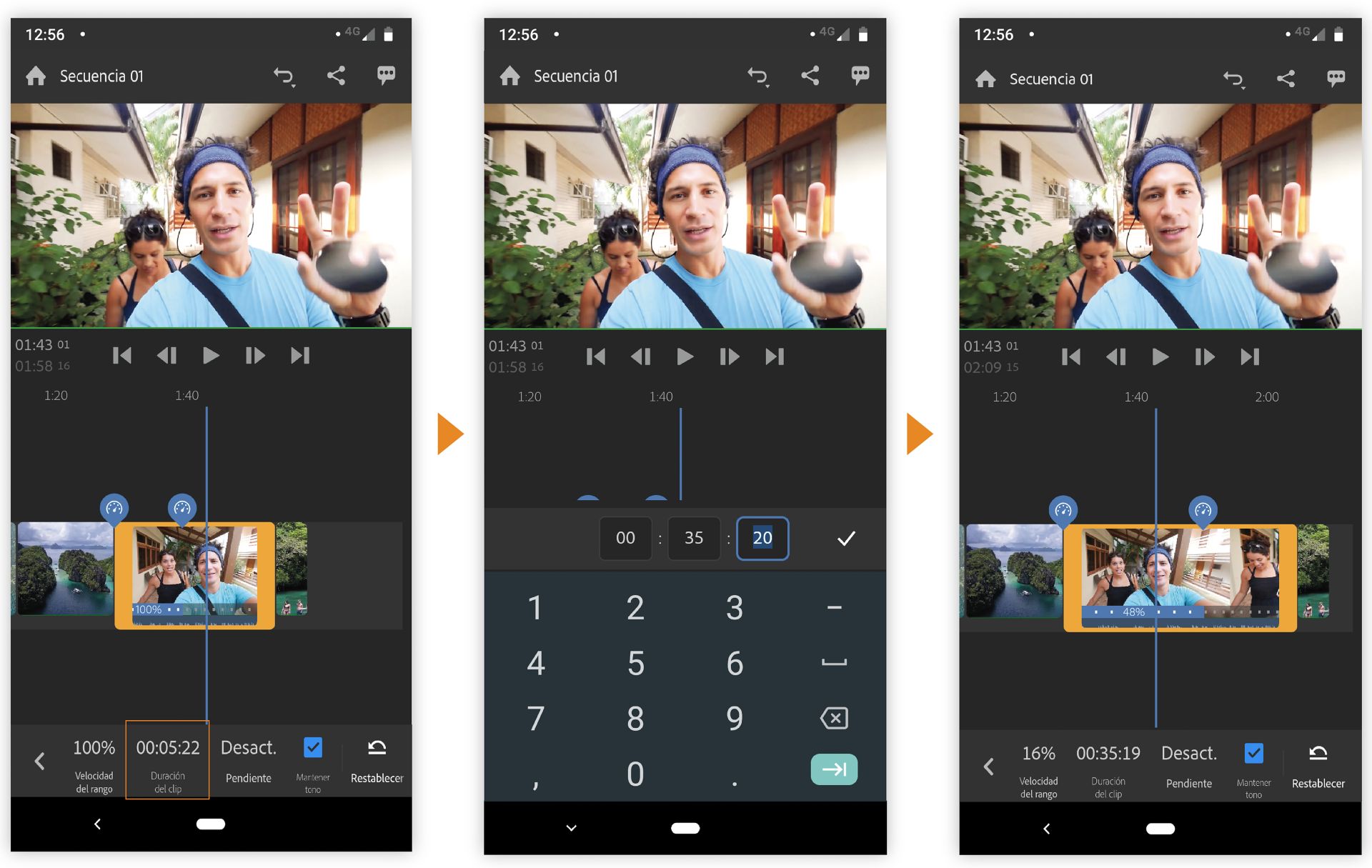 Ajustar la duración