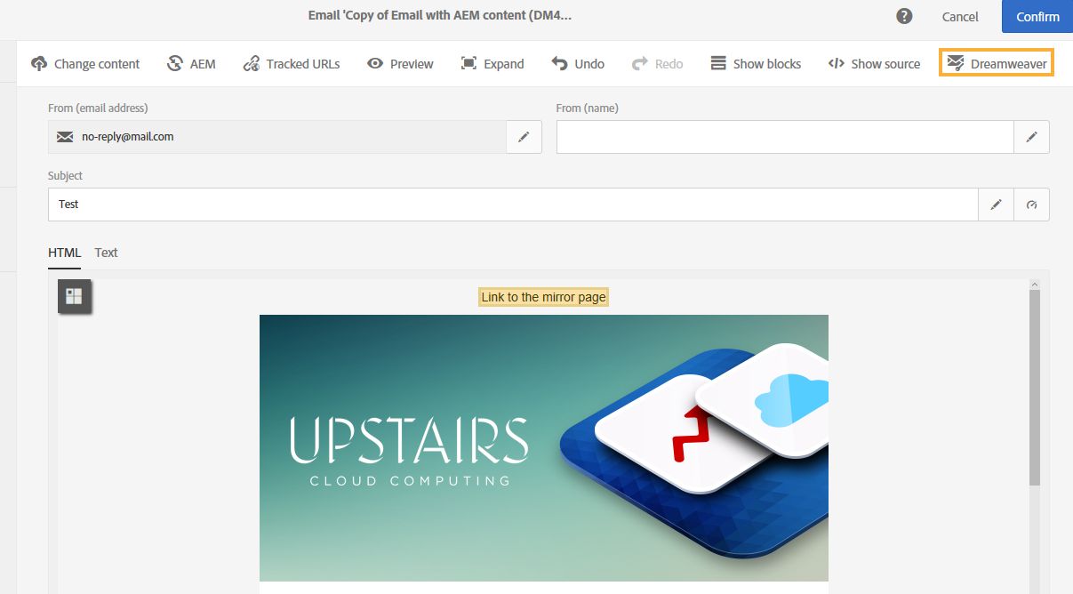 فتح قالب في Dreamweaver