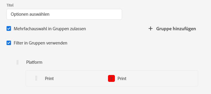 Filter-Editor-Bereich