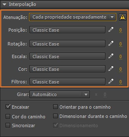 predefinições de propriedade inteligente