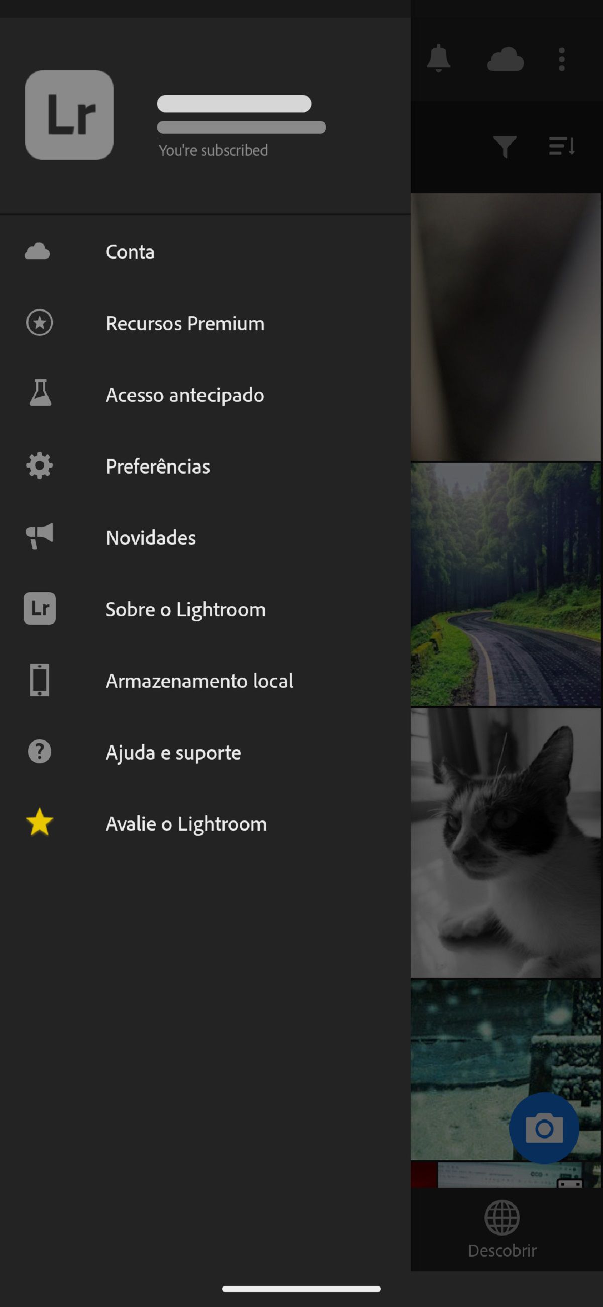 Preferências do aplicativo
