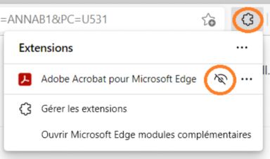 Afficher l’extension dans la barre d’outils d’Edge