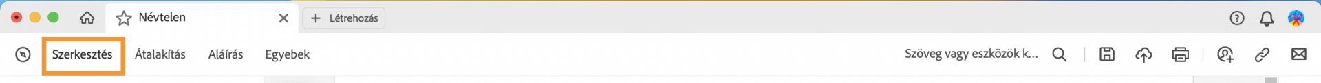 Szerkesztés eszköz