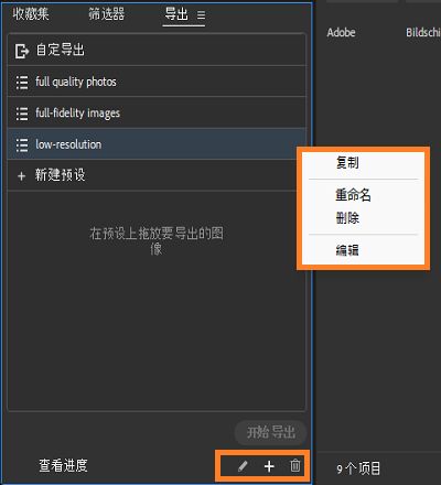 了解如何编辑导出预设中的所需设置。