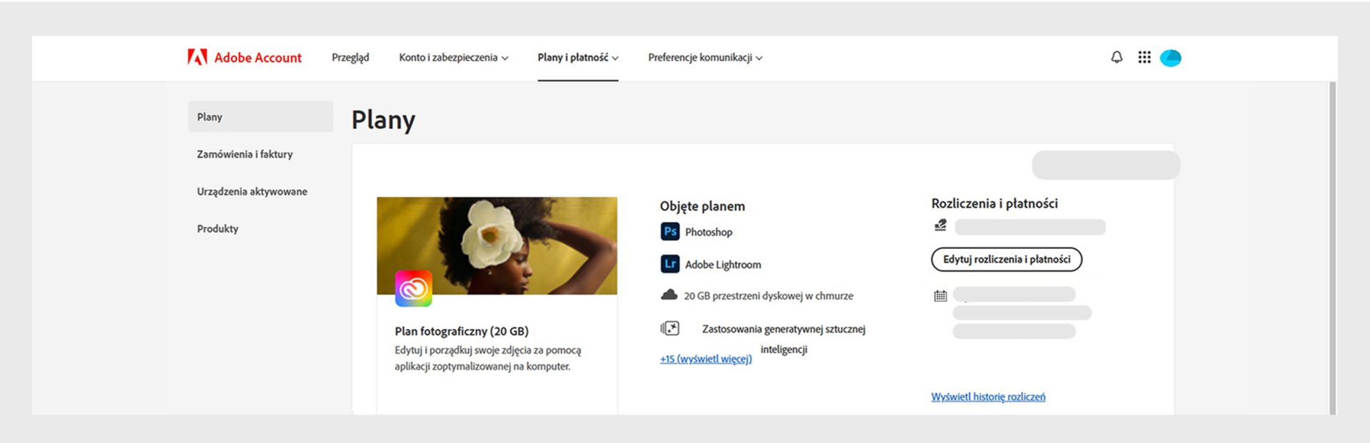 Zmiana danych rozliczeniowych i płatniczych
