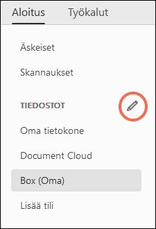 Online-tilien Muokkaa-painike
