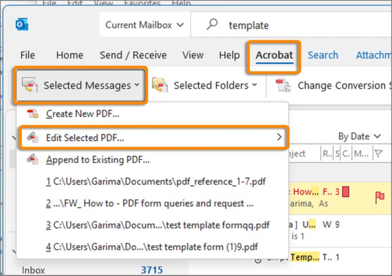 Ausgewählte PDF-Datei bearbeiten