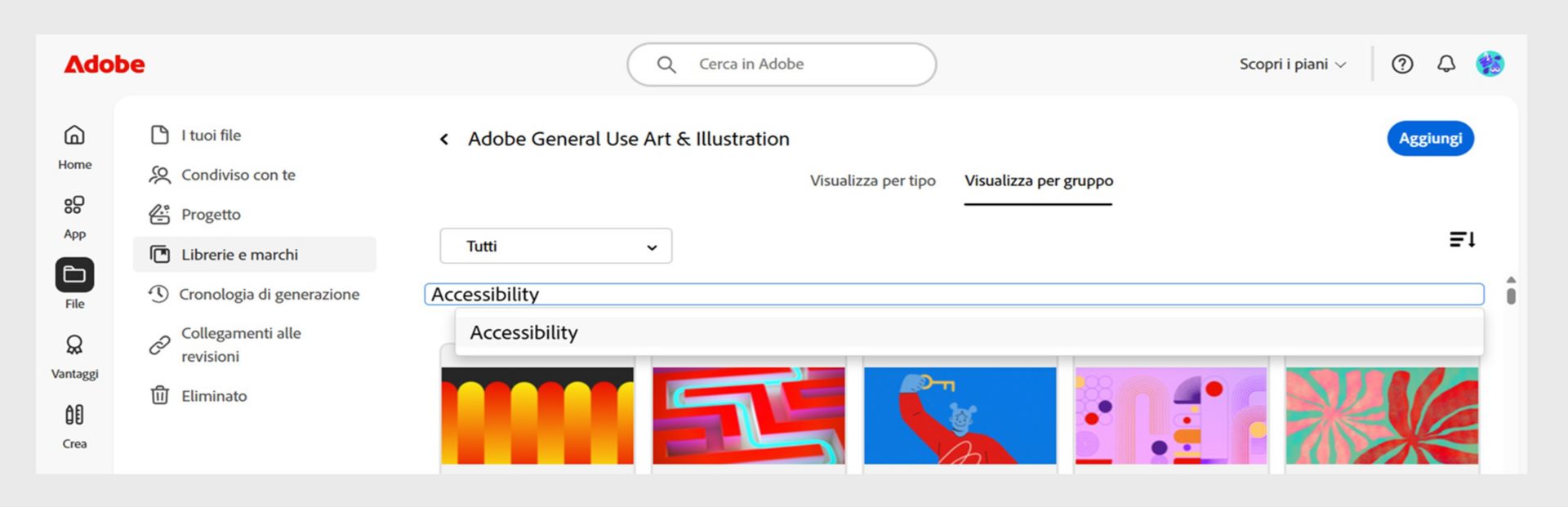 La casella di testo sotto Visualizza per gruppo ti consente di rinominare il gruppo o il sottogruppo. 