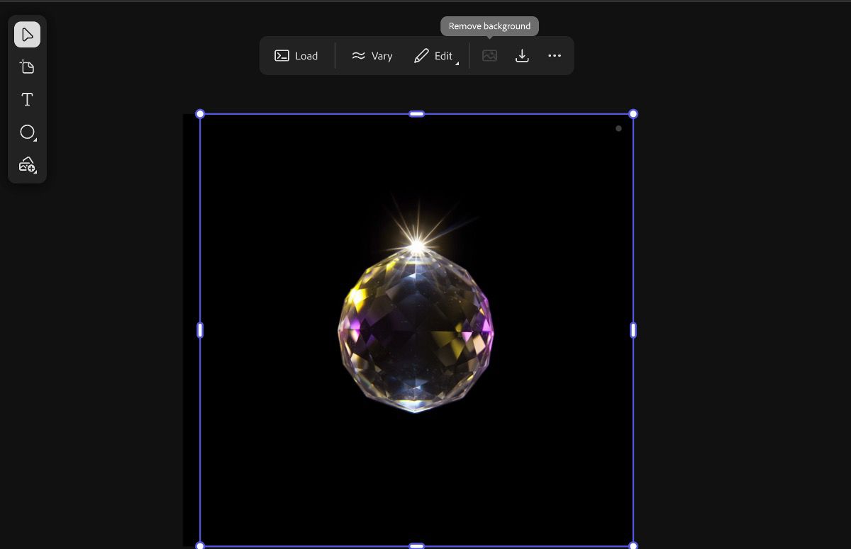A imagem na tela está selecionada e a opção de remover plano de fundo está destacada.
