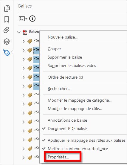 Modification des propriétés de plusieurs balises