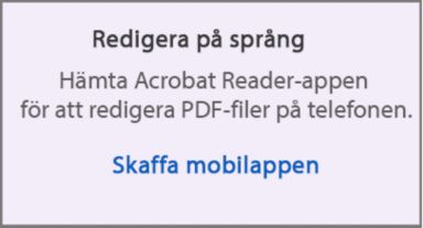 Redigera var du än befinner dig med mobilappen
