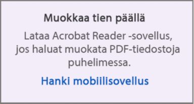 Muokkaa matkalla mobiilisovelluksella