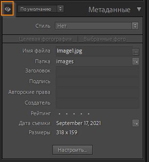 Метаданные только для редактирования. 