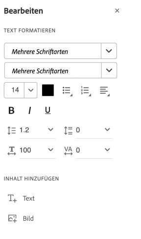 Formatierungsoptionen