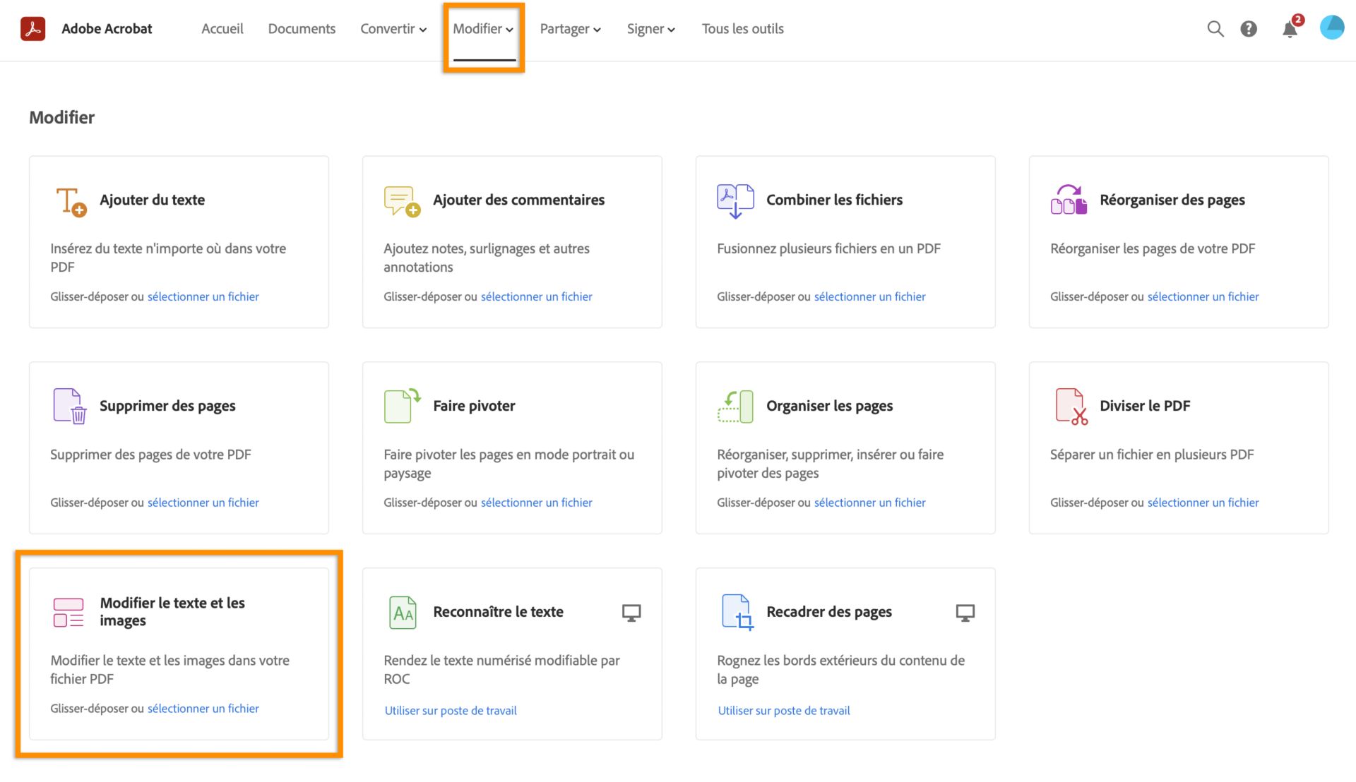 Modification de fichier PDF
