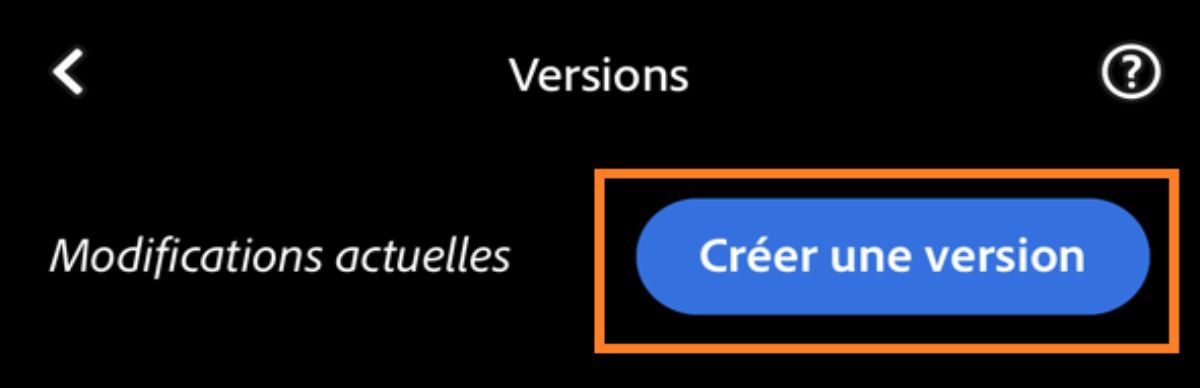 Créer des versions