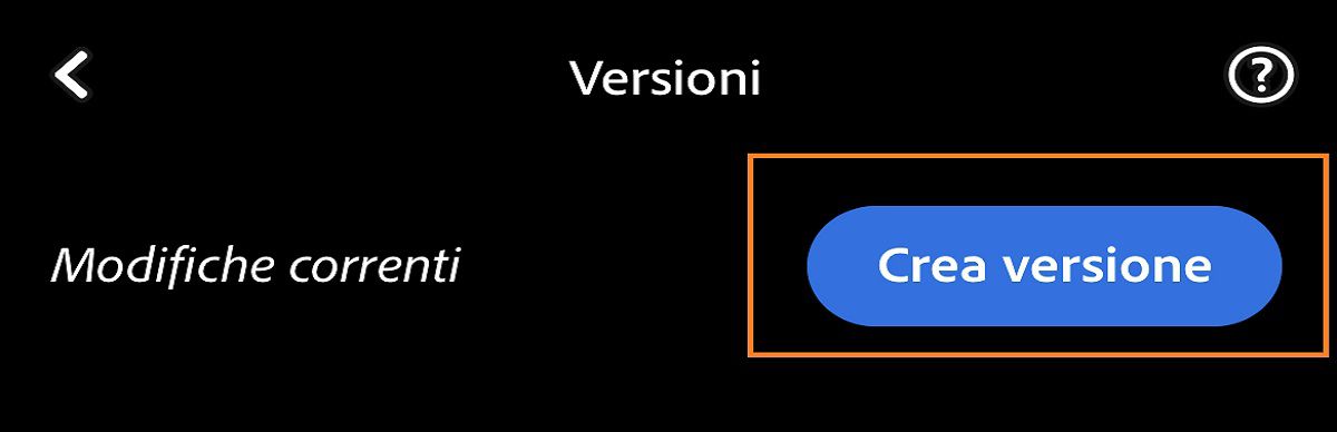 Creare versioni