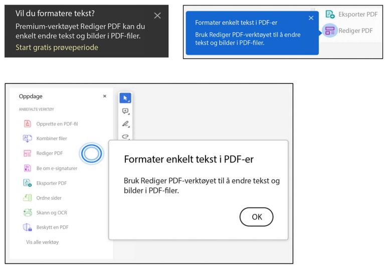 Rediger verktøy-ledetekst
